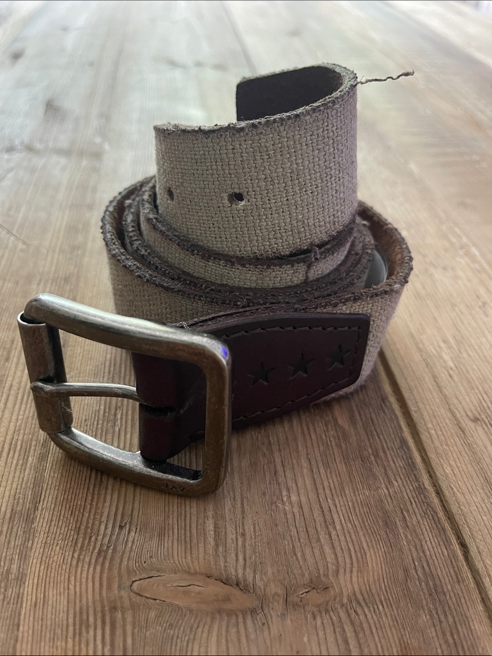 NWT John Varvatos USA Belt Natural 38”